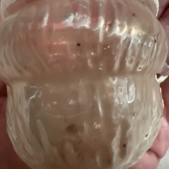 Antique Blown Glass Large SANTA HEAD Blue Eyes Mercury Christmas Ornament German - Picture 5 of 10